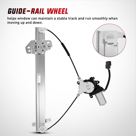 Window Regulator Power Window Regulator with Motor Assembly Replacement for Honda Accord 2003 2004 2005 2006 2007, Front Driver Side, 741-306
