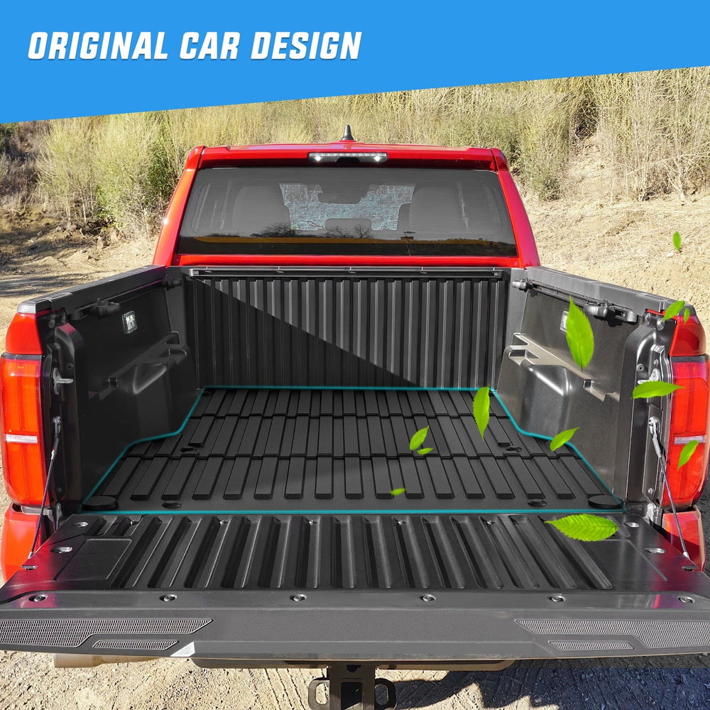 Truck Bed Mat 5ft Rubber Short Trunk Bed For 2005 2006 2007 2008 2009 2010 2011 2012 2013 2014 2015 2016 2017 2018 2019 2020 2021 2022 2023 Toyota Tacoma