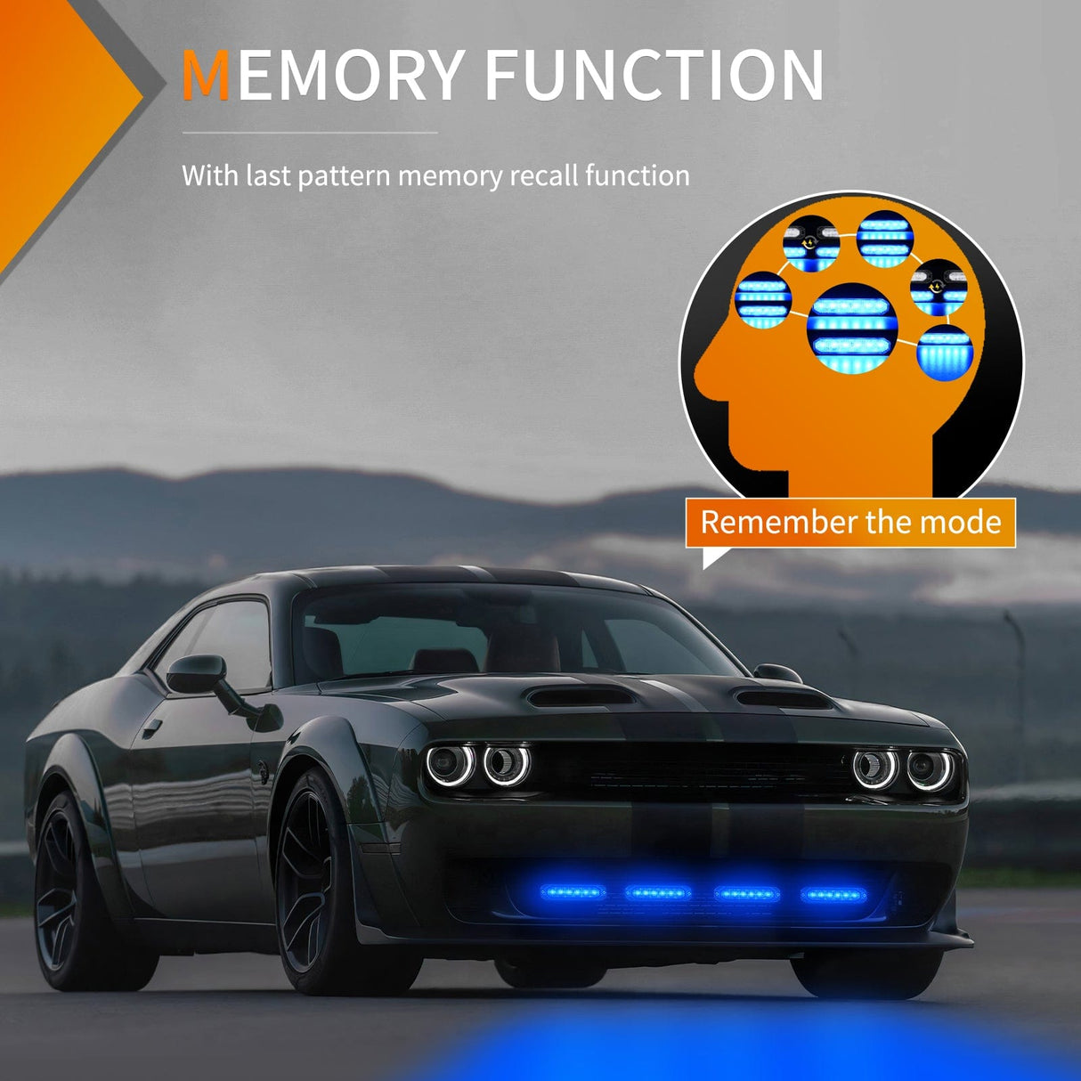 led strobe light 4PCS 6 LED Blue Emergency Warning Strobe Lights