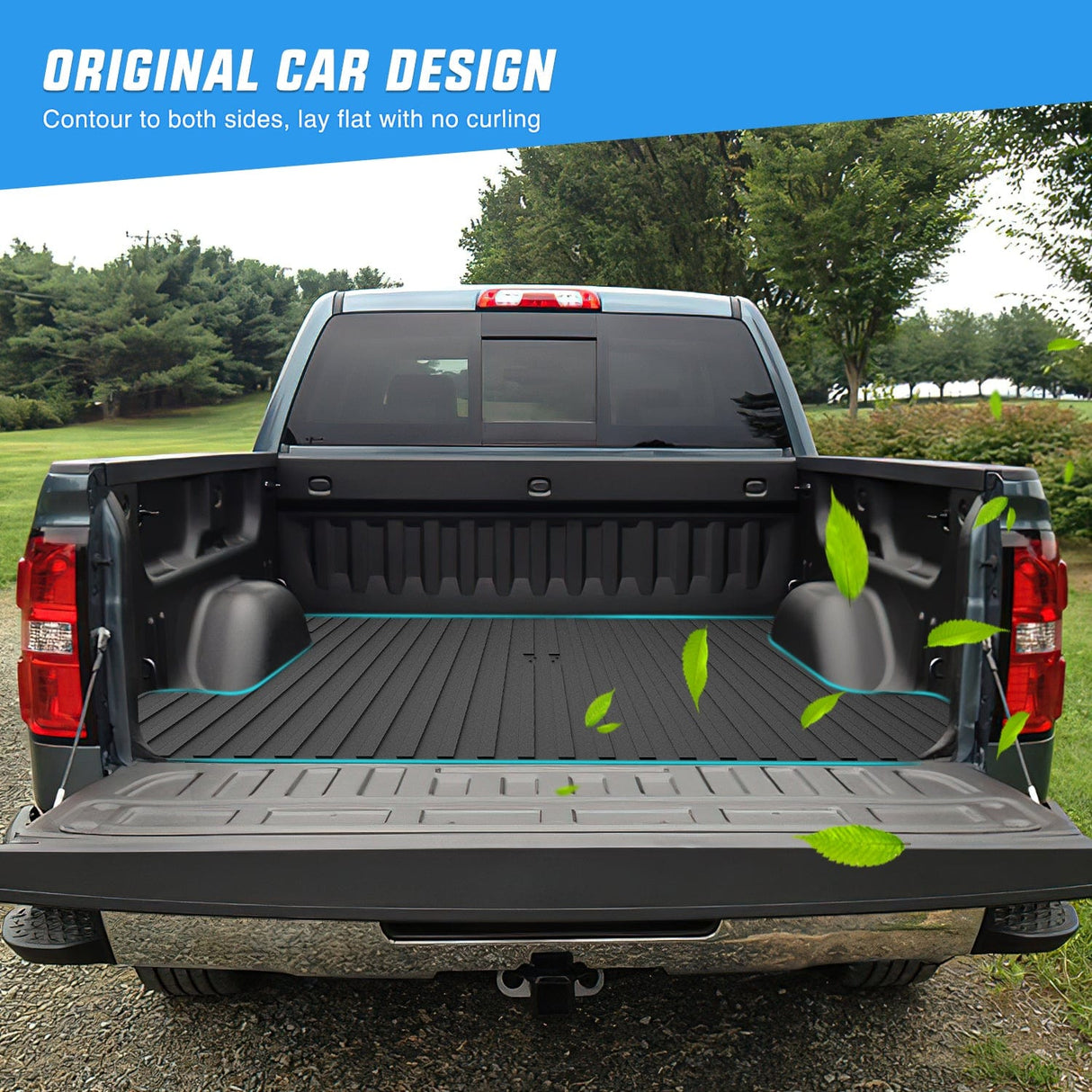 Truck Bed Mat 5.5ft Rubber Short Bed For Dodge Ram 2009 2010 2011 2012 2013 2014 2015 2016 2017 2018 1500/2500 3500