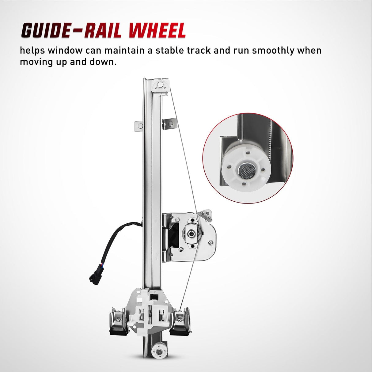 Window Regulator Power Window Regulator/Motor Rear Passenger Side Compatible with Chevrolet Silverado/GMC Sierra 1500 2500 HD 3500 HD 2007 2008 2009 2010 2011 2012 2013,Rear Right,741-389