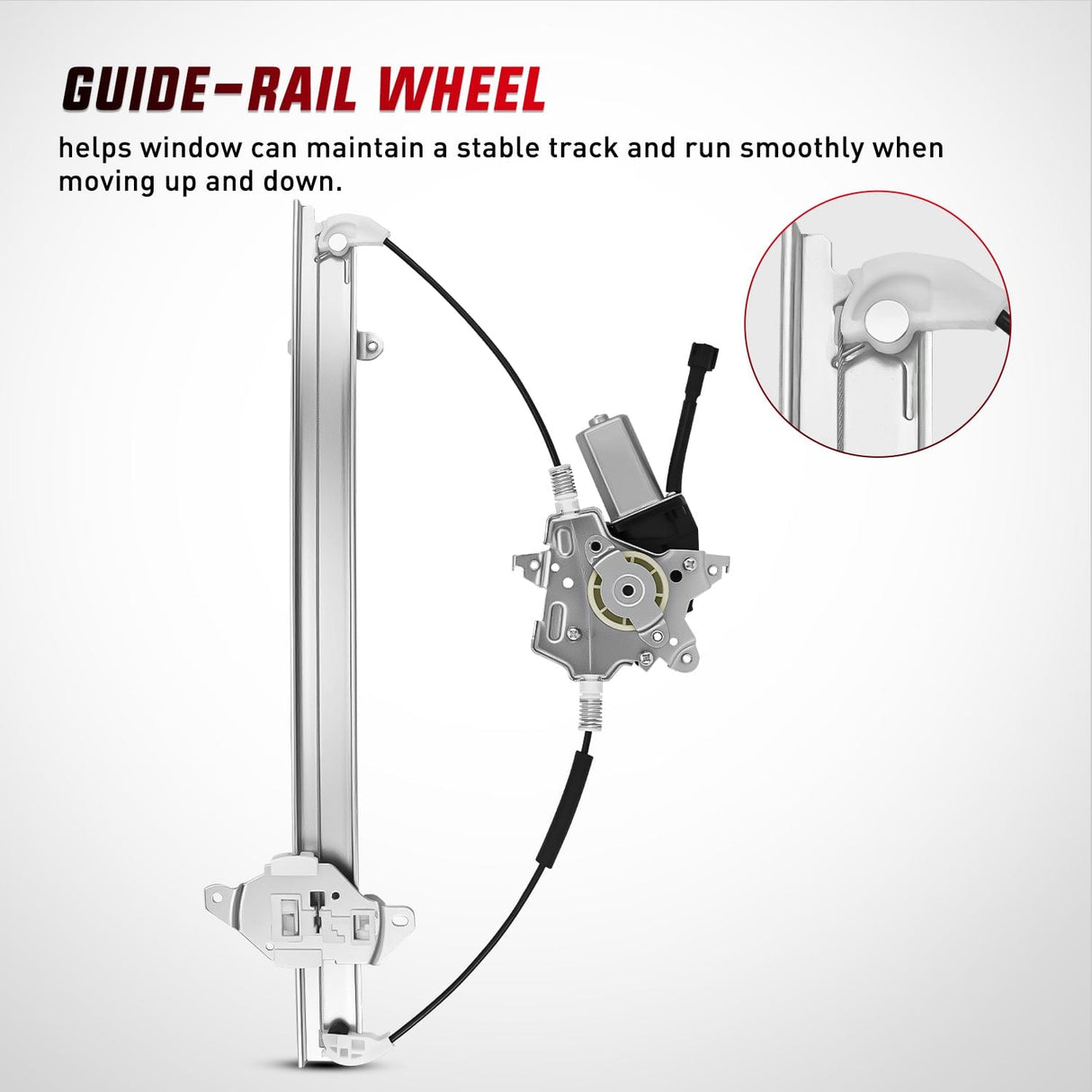 Window Regulator Front Passenger Window Regulator with Motor, Compatible with Nissan Frontier 2005 2006 2007 2008 2009 2010 2011 2012 2013 2014 2015, Power Window Lift Motor Assembly, 741-349