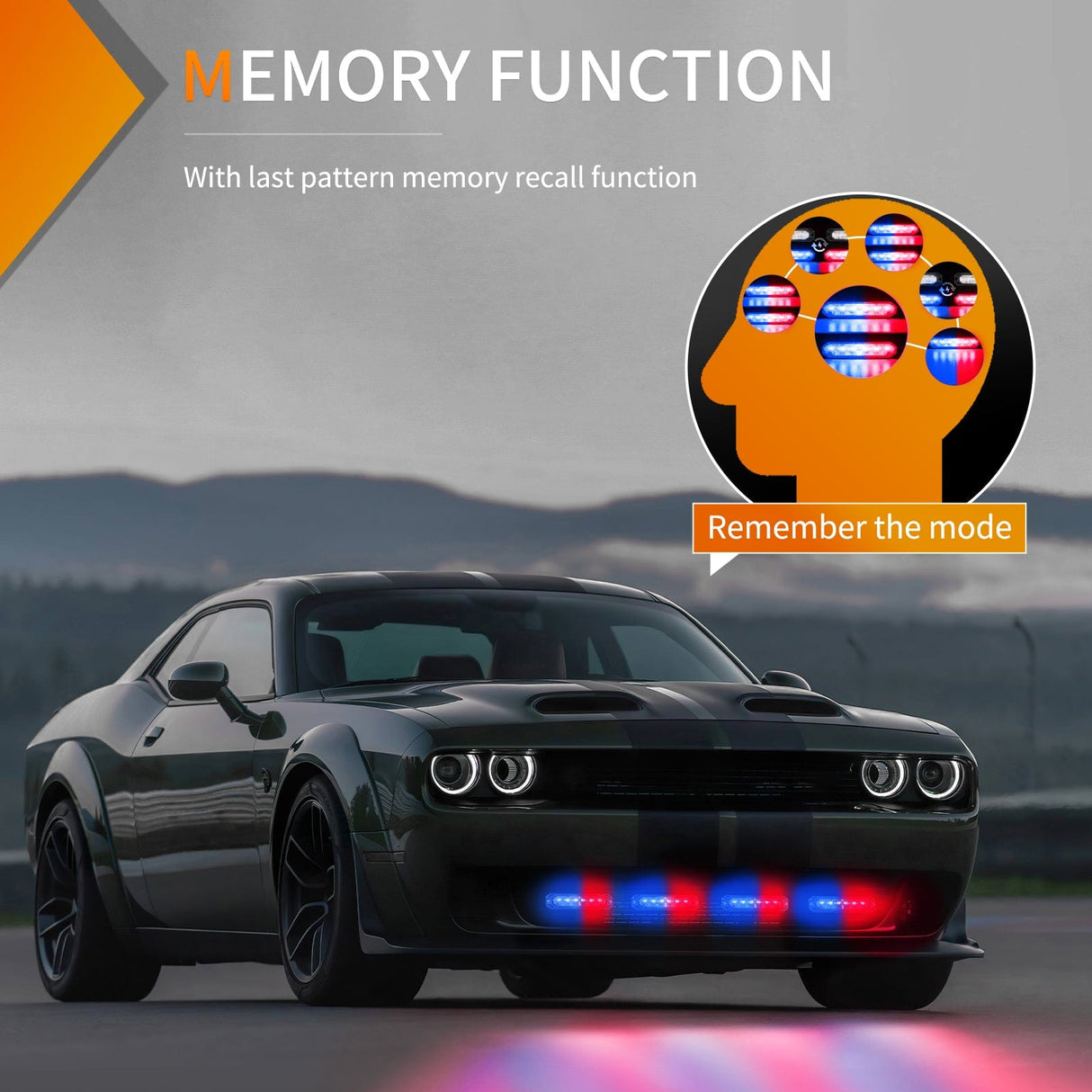 led strobe light 4PCS 6 LED Red and Blue Emergency Warning Strobe Lights