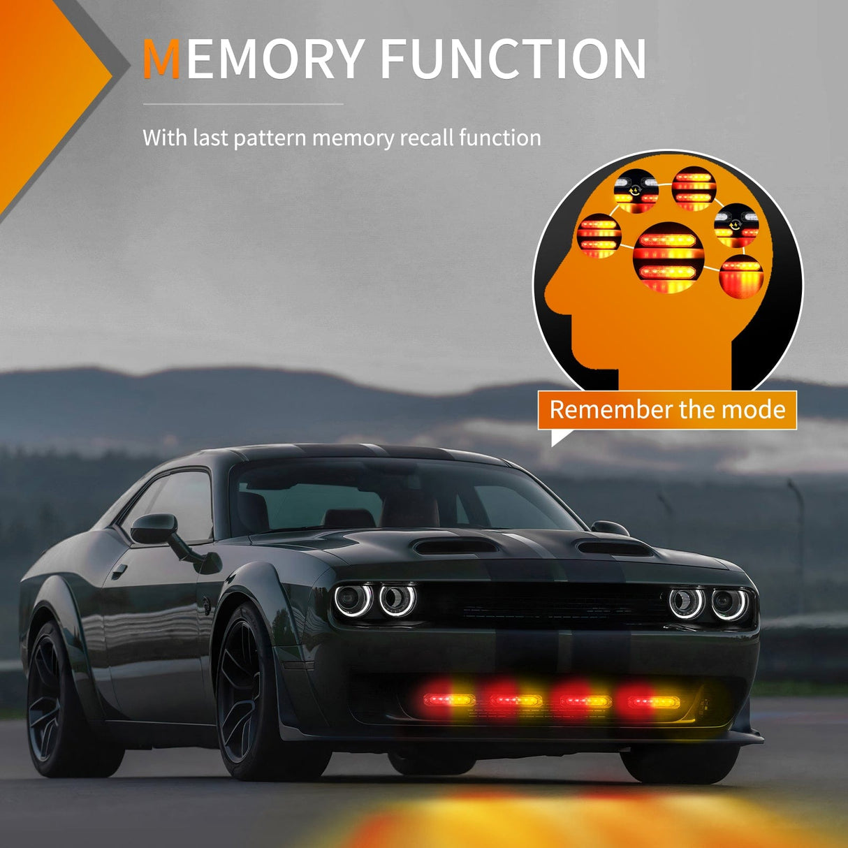 led strobe light 4PCS 6 LED Red and Yellow Emergency Warning Strobe Lights