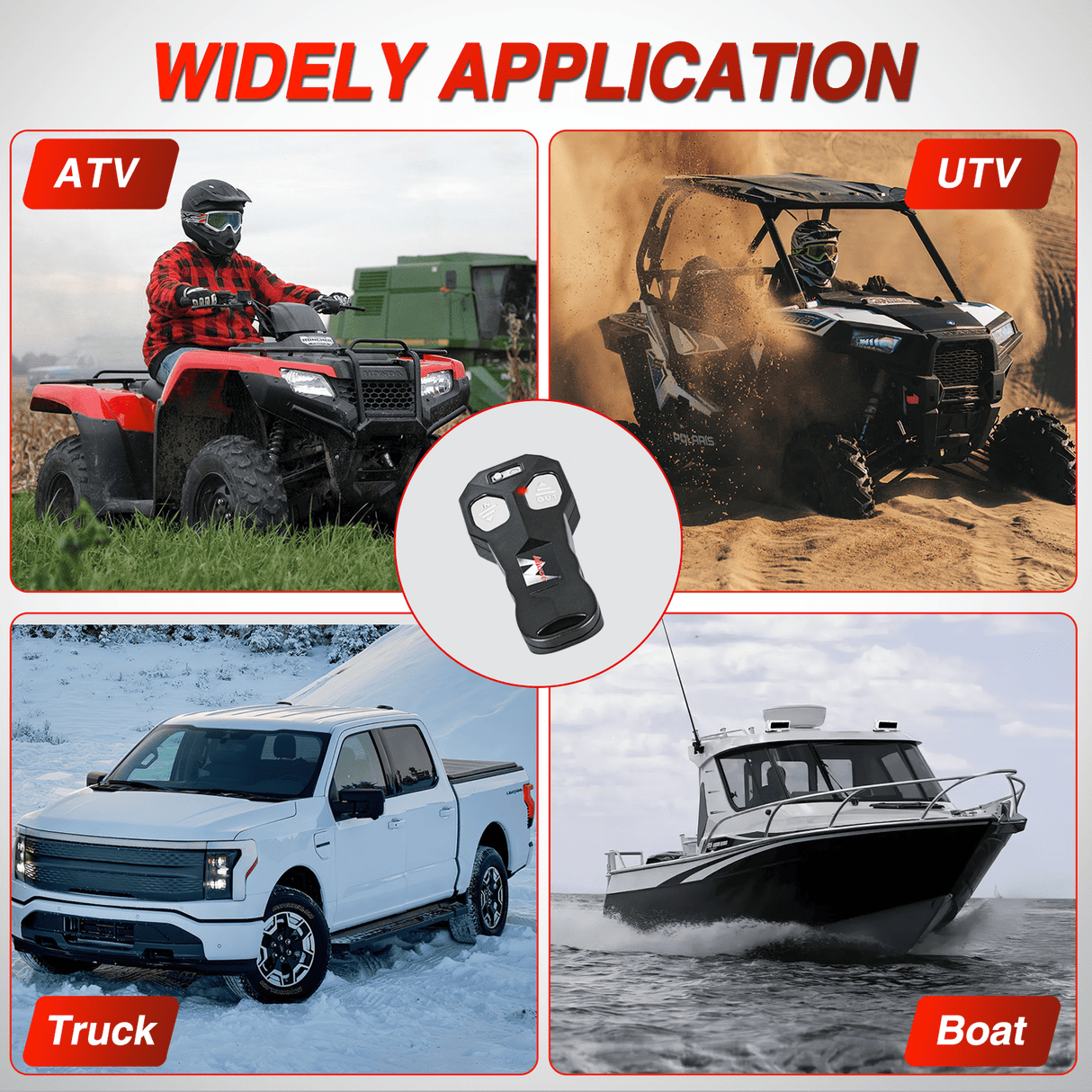 winch hook 4500 lb ATV/UTV Electric Winch Kit With Synthetic Winch Rope