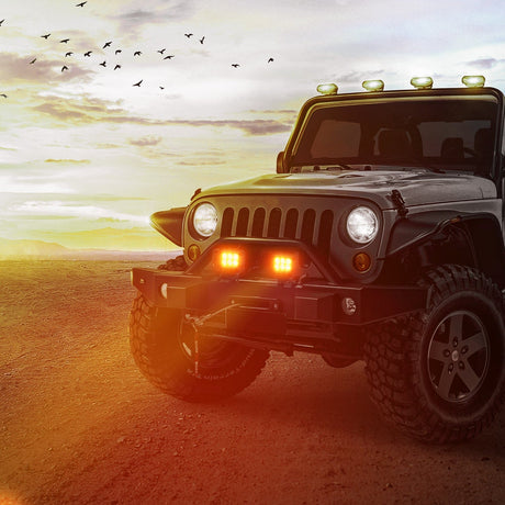 LED Light Bar 4 Inch 18W ?Amber Beam LED Light Pods (Pair)