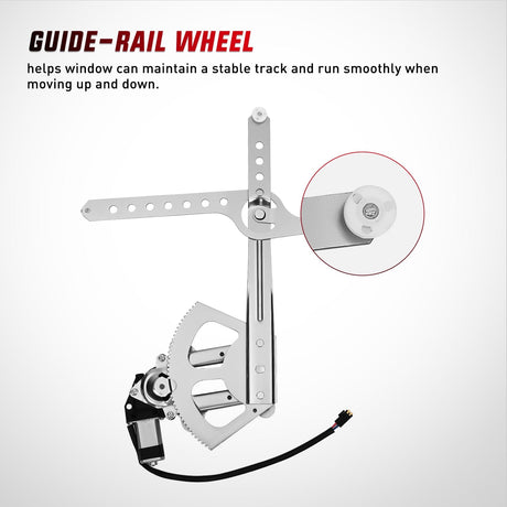 Window Regulator 741-654 Window Regulator/Motor Front Passenger Side Compatible with 1988-2002 Chevrolet Blazer C1500 C2500 C3500 K1500 K2500 K3500 Tahoe GMC Yukon 1996 1997 1998 1999 2000 2001 2002