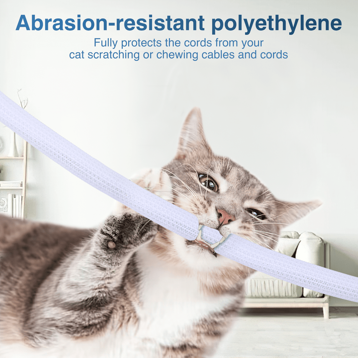 Wiring Harness Kit 25ft-1/2inch White Cable Management Sleeves