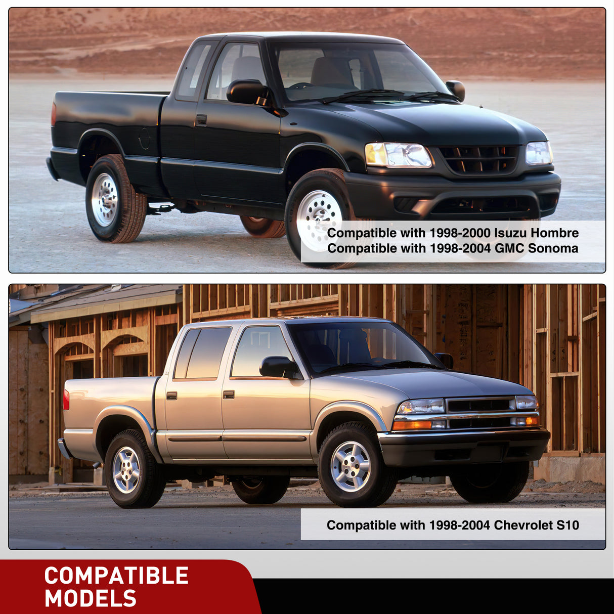 4 Pin Trailer Wiring Harness 55359 Vehicle Side Custom for 1998 1999 2000 2001 2002 2003 2004 Chevrolet S10 GMC Sonoma Isuzu Hombre Trailer Light Harness Tow Hitch Wiring