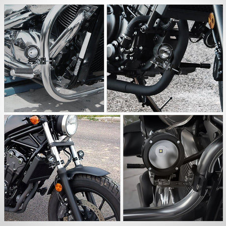 Mounting Accessories 2Pcs Motorcycle Tube Clamp Mounting Brackets 0.7 to 2Inch Round Tube