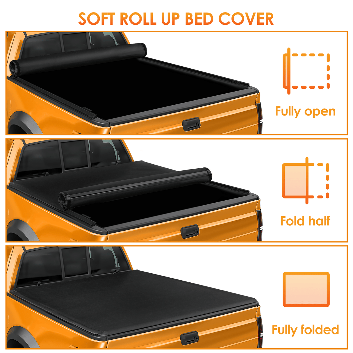 Trunk Bed Cover 6.6ft Truck Bed Cover for Chevy Silverado 1500 / GMC Sierra1500 2014 2015 2016 2017 2018