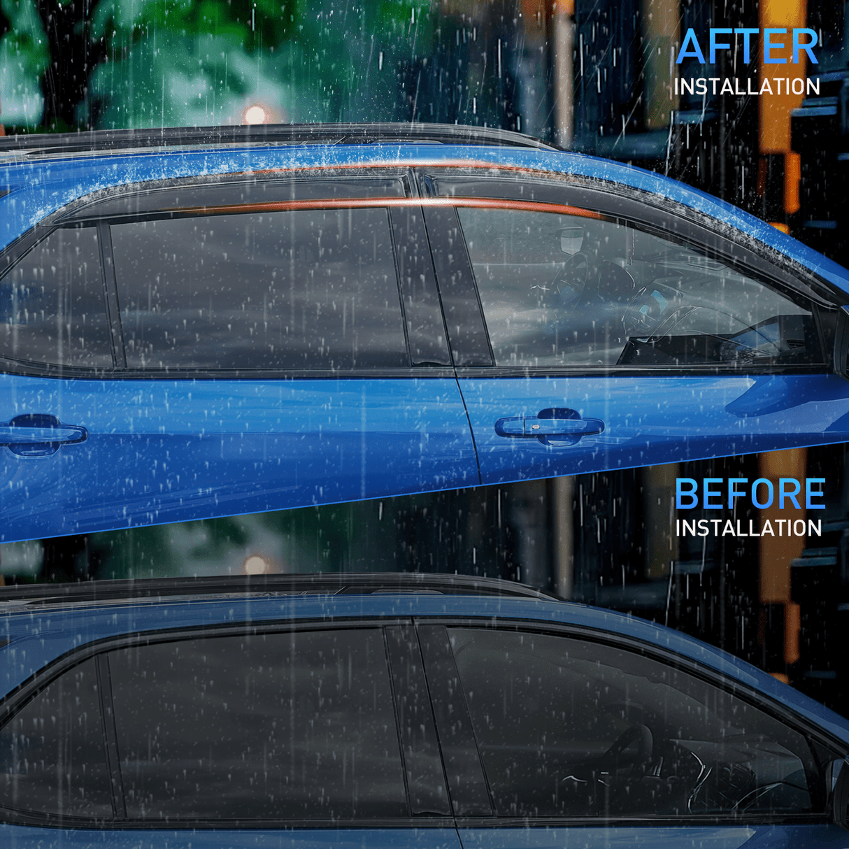 Rain Guards Window Rain Guards for Toyota Corolla 2014 2015 2016 2017 2018 2019, Out-Channel Window Visors Vent Wind Deflectors-4PCS