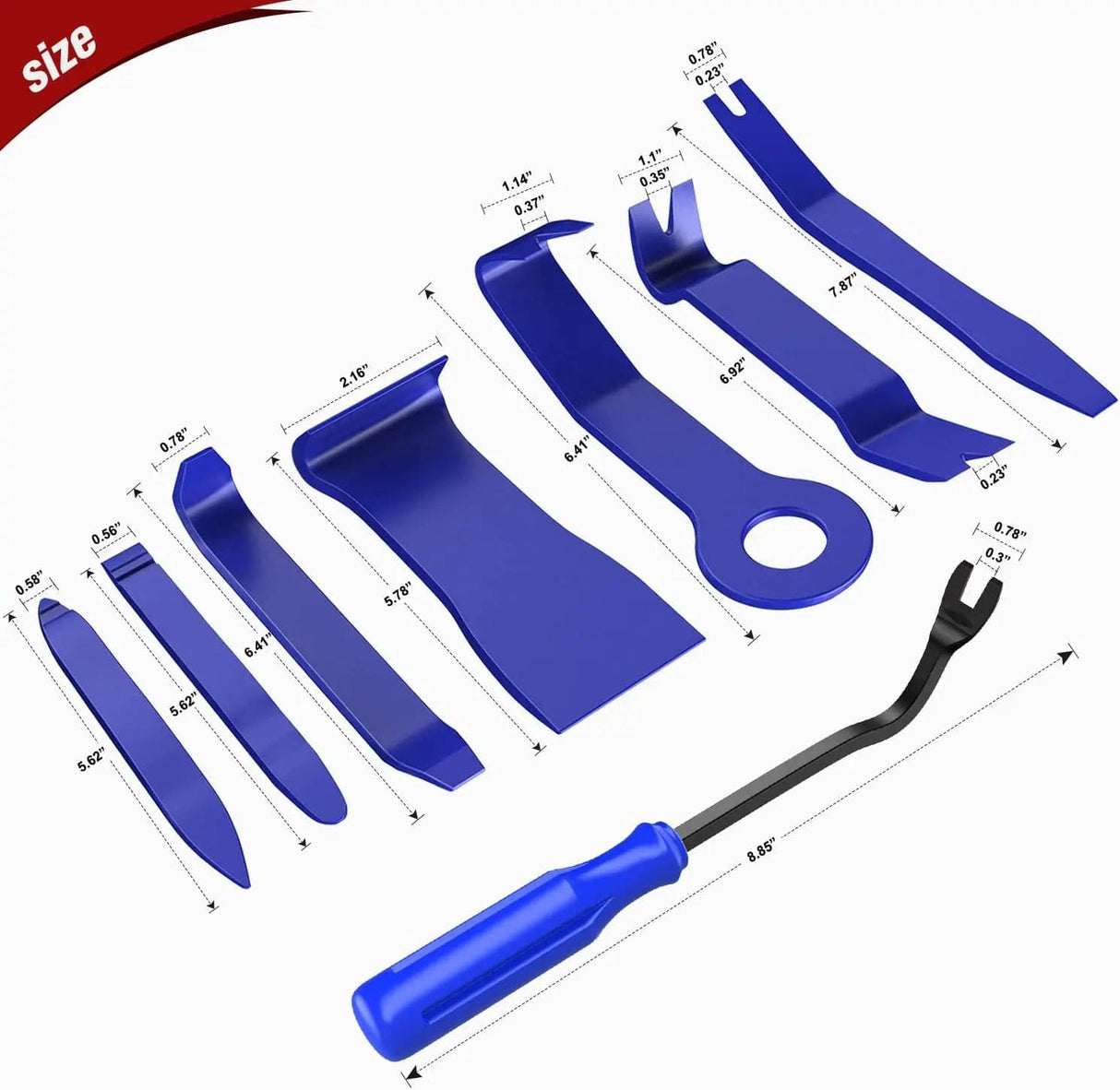 retainer clips 8 Pcs Auto Trim Removal Tool Set Blue
