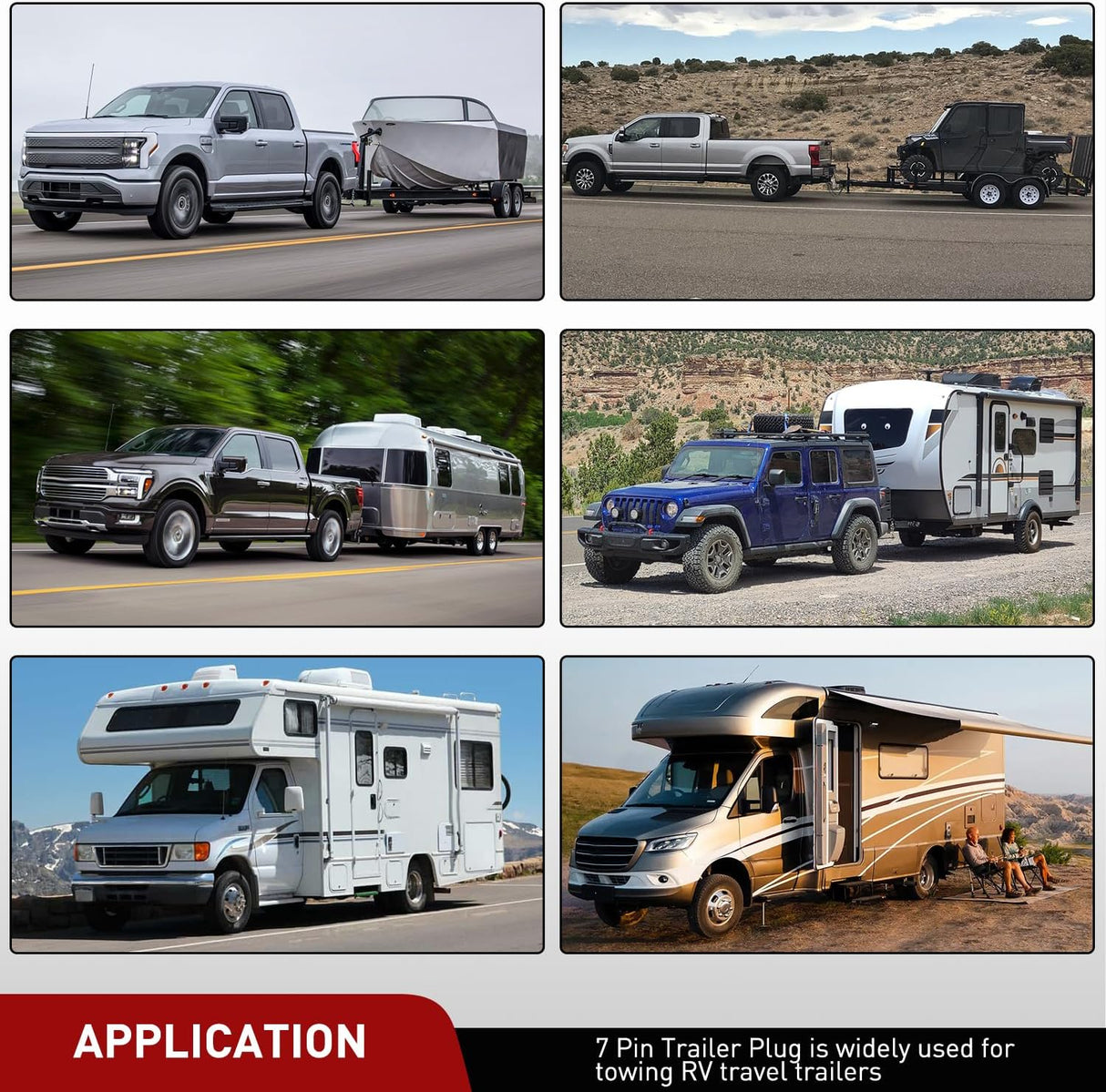 RV Blade 7Way Replacement Trailer Plug Nilight