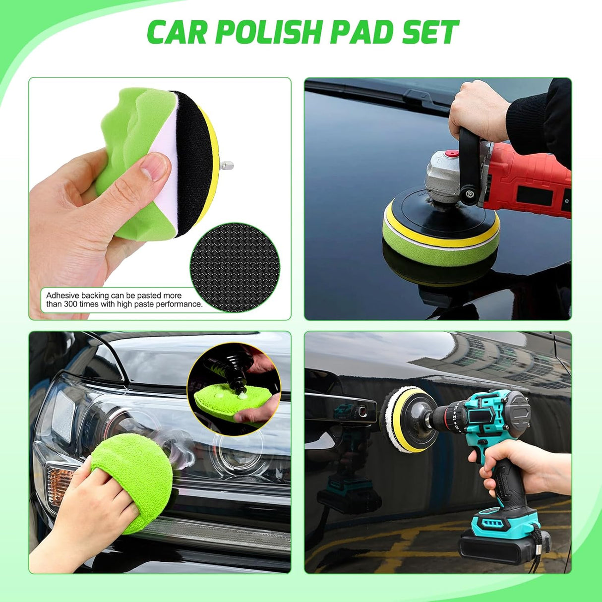Automotive Tools 27PCS Car Detailing Kit Auto Cleaning Tools Wash Set with Storage Carry Bag Home Use for Interior Exterior Deep Clean Polish Car Care Windshield Dashboard Seat Air Vents Wheels Tires, Green