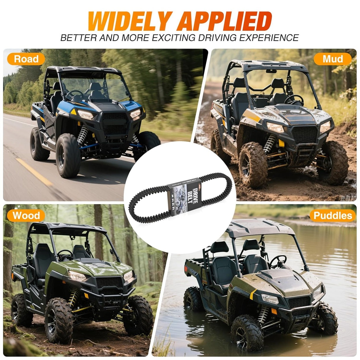 Drive Belt 3211077 for Polaris CVT Belts Compatible with Polaris Sportsman 500 335 400 450 Scrambler 500 Ranger Magnum Blazer Trail Boss Big Xpress Xplorer 4x4 ATV UTV Replaces 3211048 20G4022