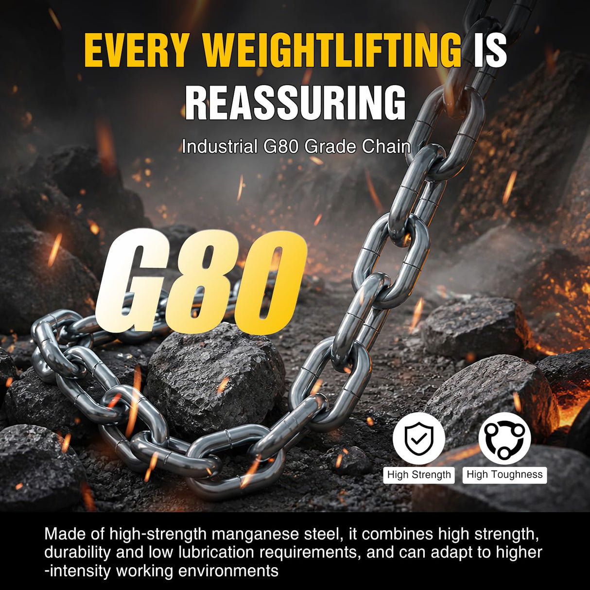 3/4 Ton 1650 lbs Manual Lever Chain Hoist G80 Galvanized Carbon Steel with Weston Double-Pawl Brake Auto Chain Leading & 360° Rotation Hook for Garage Factory Dock