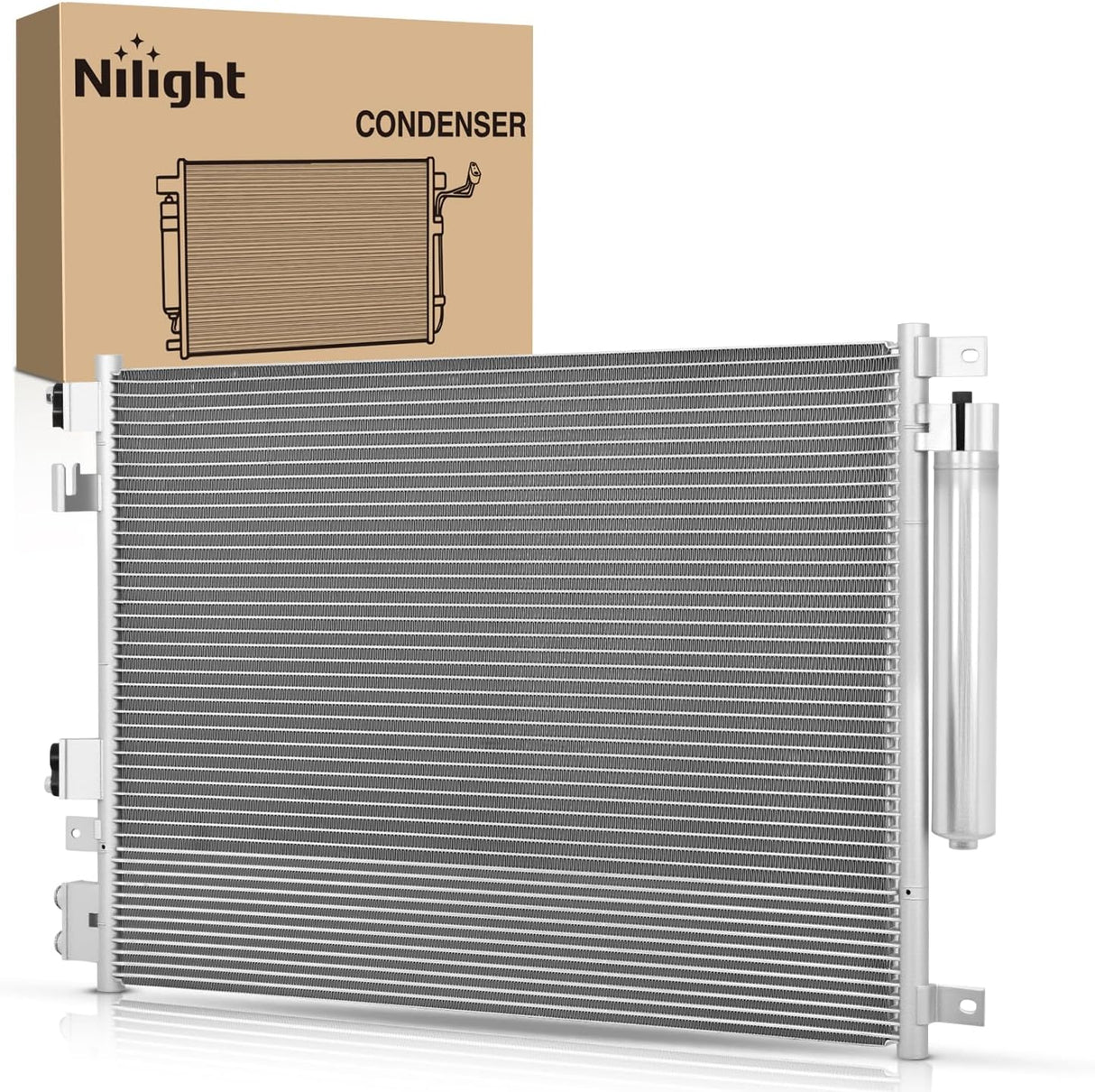 AC Condenser Compatible with Chrysler 300 2005-2010 2012 2014 Dodge Challenger 08-16 Charger 06-09, 12-16 Magnum 05-08 Air Conditioning A/C Condenser w Receiver Drier Replace# 3237, 5137693AA