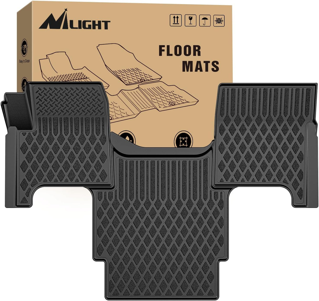 TPE Floor Mats for Volvo VNL 300 430 630 670 730 780 2004-2018 Volvo VT Models 2006-2010 All Weather Custom Fit Heavy Duty Floor Liners