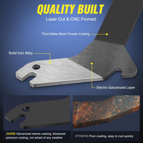 Ditch Light Hood Hinges Mounts For 1999-2006 Chevrolet Silverado Tahoe Suburban GMC Sierra Yukon Nilight