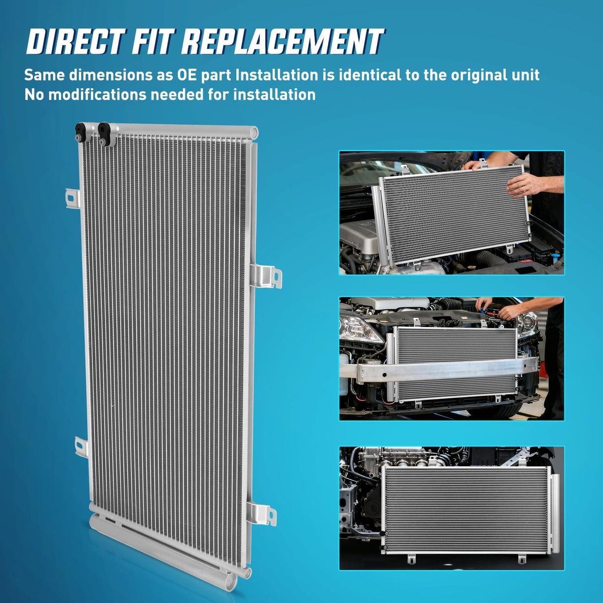 AC Condenser Compatible with Toyota Camry 2007-2011 Avalon 2005-2012 Venza 2009-2016, Lexus ES350 2007-2012 Air Conditioning A/C Condenser w Receiver Drier Replace#3396, 8846007060, 8846006210
