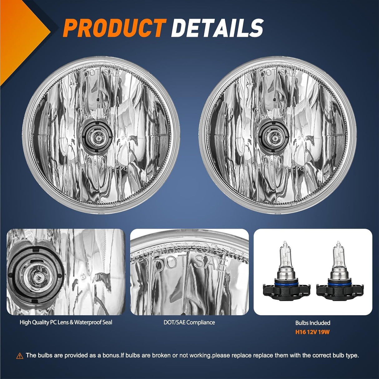 Fog Light Assembly Fog Light Assembly Compatible with 2007 2008 2009 2010 2011 2012 2013 Chevy Avalanche Suburban Tahoe GMC Yukon Acadia Ford Mustang Pontiac 2015 2016 2017 Silverado Colorado H16 Bulbs