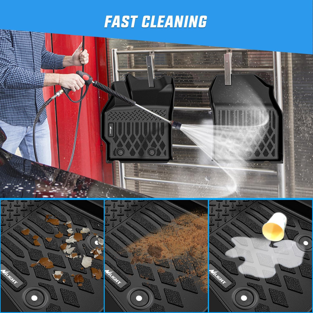 TPE Floor Mats for Toyota Prius Hybrid 2012 2013 2014 2015 All Weather Custom Fit Heavy Duty Floor Liners