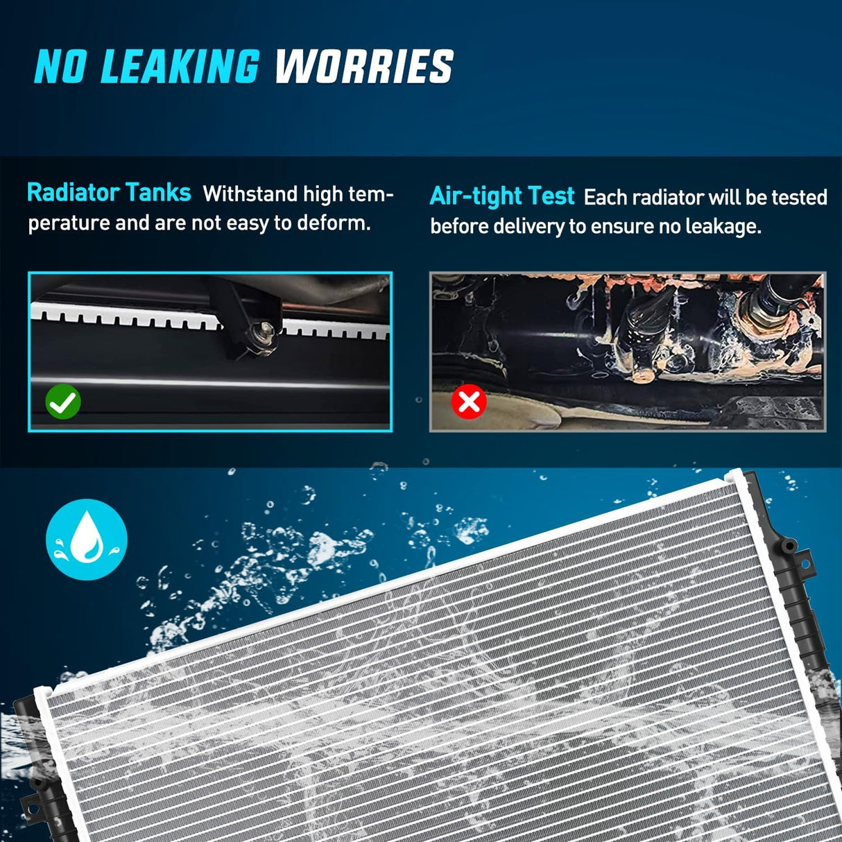 Radiator for Volkswagen Jetta 2013 2014 2015 2016 2017 2018, Beetle 2014-2017, Passat 2018-2019 L4 1.8L 2.0L, Replace# 5C0121251H