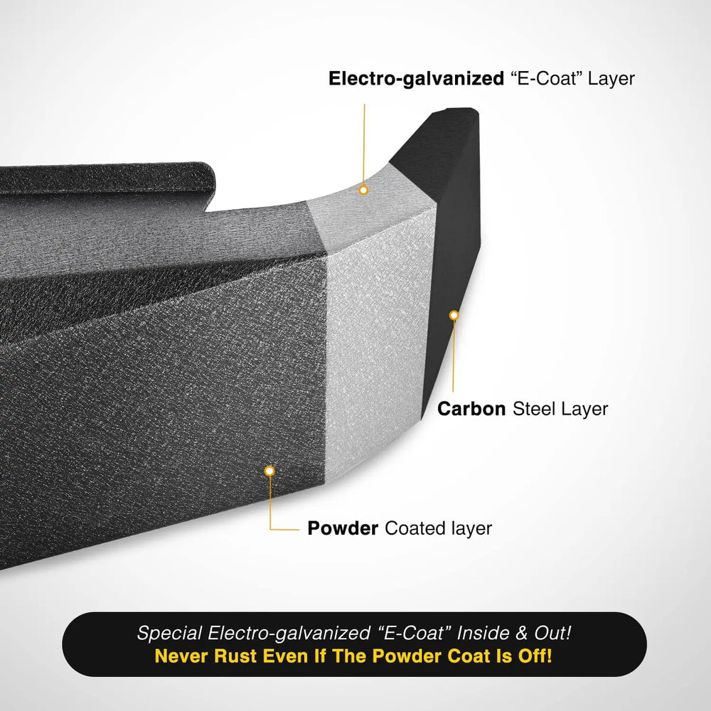 Front Bumper Nilight Rear Step Bumper for 2014 2015 2016 2017 2018 2019 2020 2021 Toyota Tundra Full Width Pickup Truck Rear Step Textured Black Steel with 2X Upgraded 18W LED Lights D-Rings, 2 Years Warranty