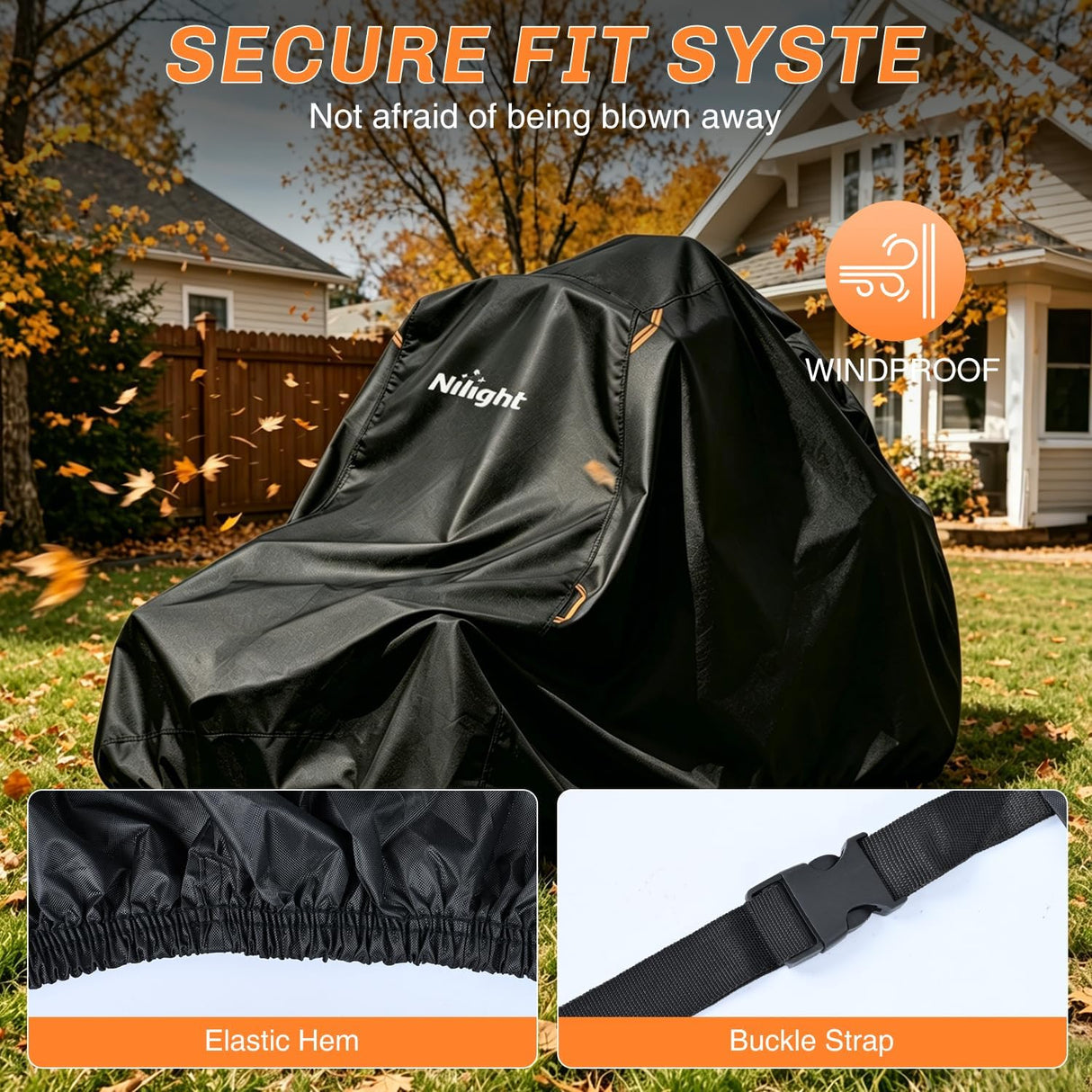 Zero Turn Mower Cover 80 Inch, Waterproof Lawn Mower Cover | Fits Mowers up to 80 InchL x 62 InchW x 55 InchH, 420D Heavy Duty Fabric, All-weather & UV Protection