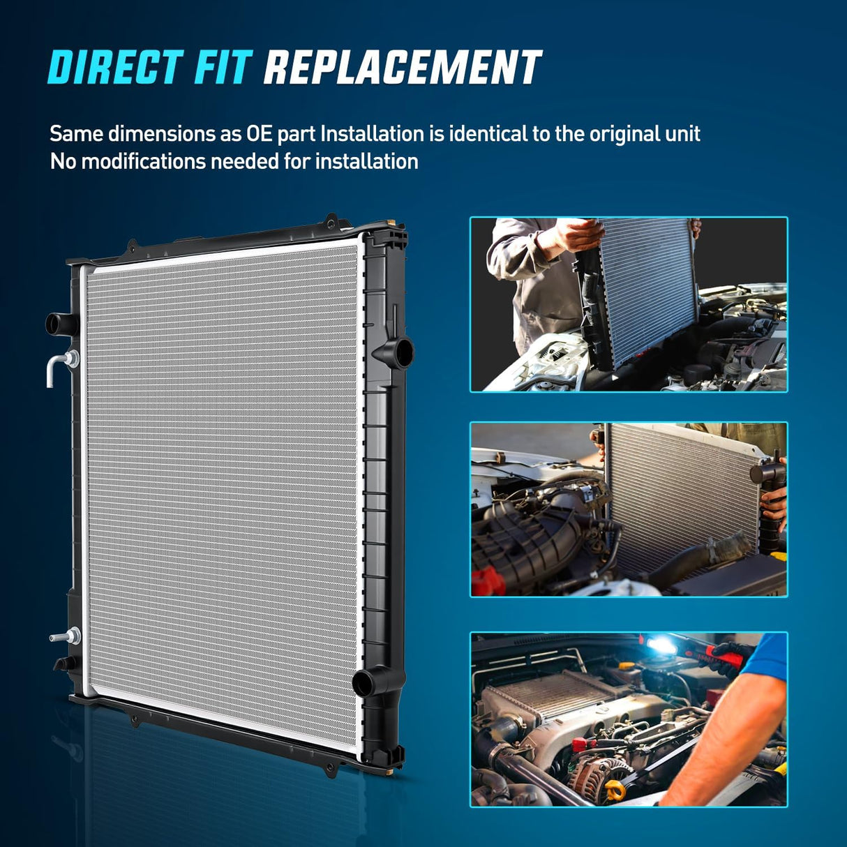 Radiator for Tacoma 2.7L L4 3.4L V6 Base DLX Pre Runner SR5 1995 1996 1997 1998 1999 2000 2001 2002 2003 2004