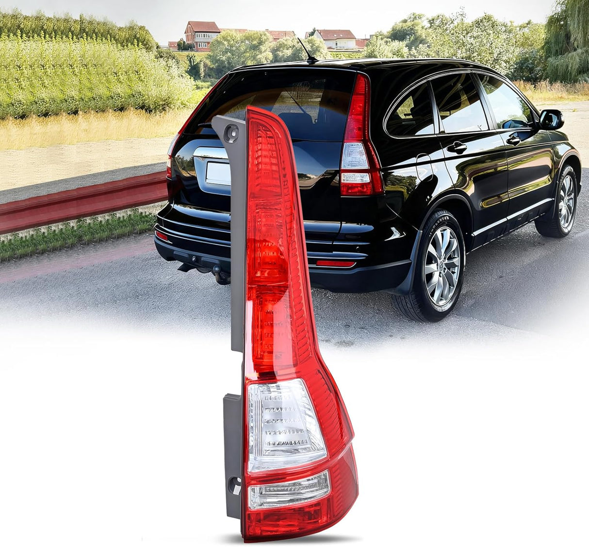 Taillight Assembly Compatible with 2007 2008 2009 2010 2011 Honda CR-V Tail Light OE Style Rear Lamp Replacement Passenger Side