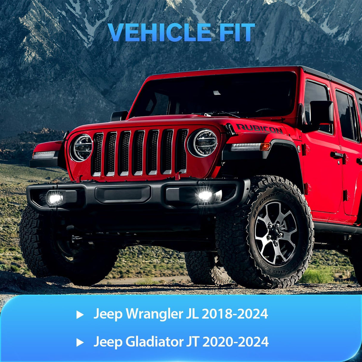 Rain Guards 2018-2024 Jeep Wrangler JL/Jeep Gladiator Rain Guards Acrylic 4Pcs