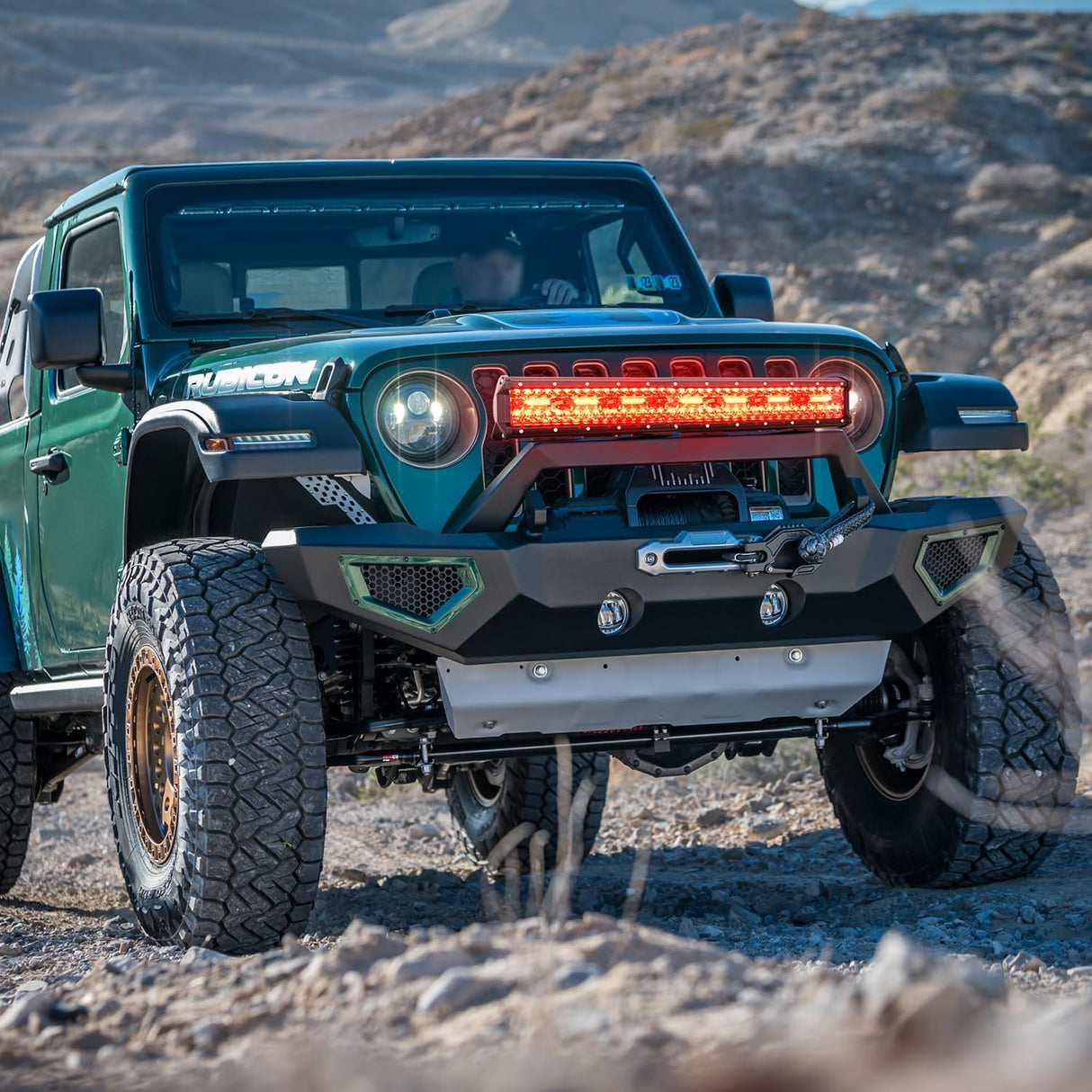 20 Inch LED Light Bar Red Triple Row 420W Spot Flood Combo 42000LM Driving Boat Off Road Fishing Hunting Emergency Safety Lighting for UTV Pick-up Van Tractor