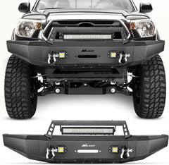 2014-2021 Toyota Tundra Front Bumper Full Width Steel with Winch Plate Offroad 120W Light Bar 18w LED Light Pods