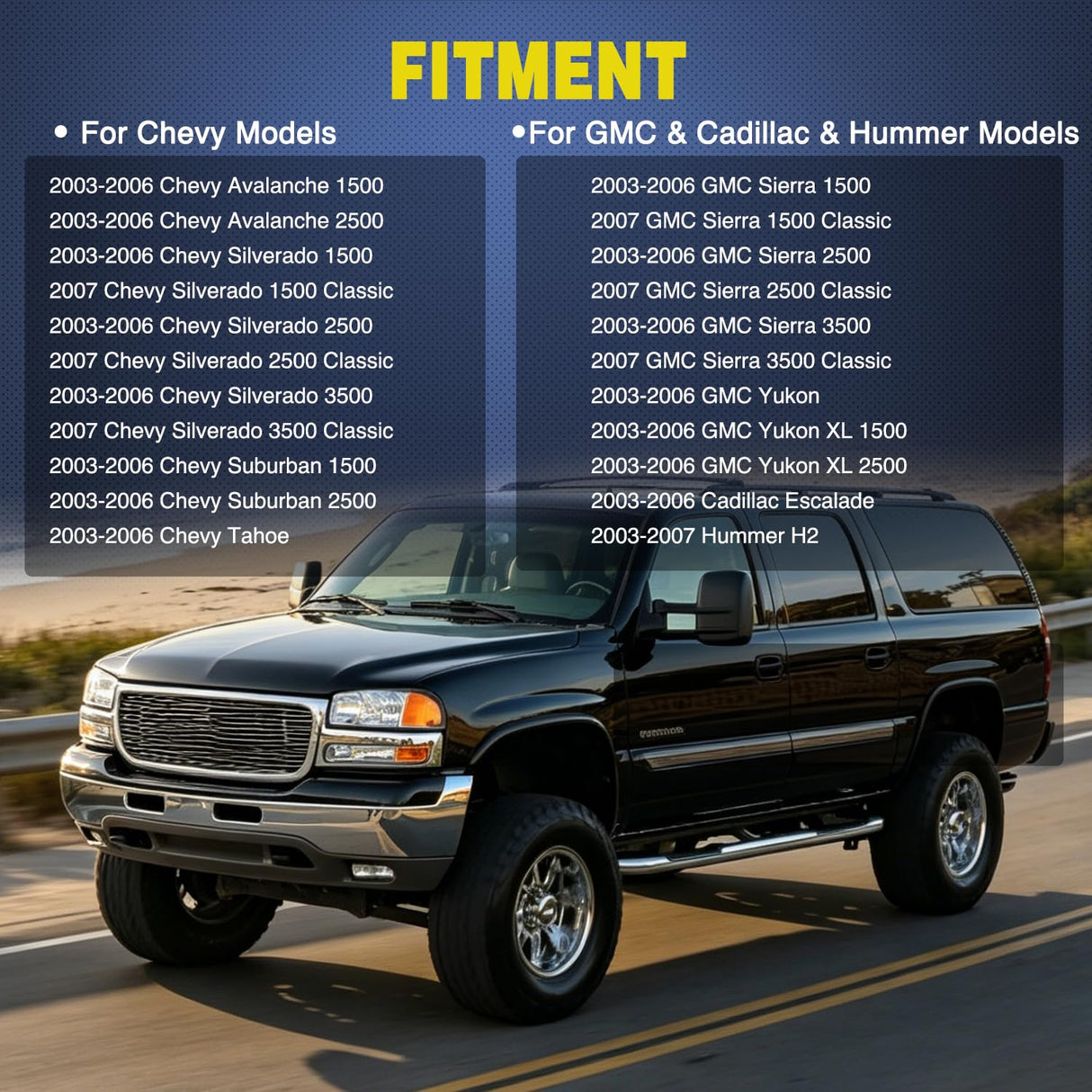 Headlight Dimmer Switch and Cargo Fog Light Switch Compatible with 2003 2004 2005 2006 2007 Chevy Avalanche Silverado Suburban Tahoe GMC Sierra Yukon Hummer H2 2003-2006 Cadillac Escalade