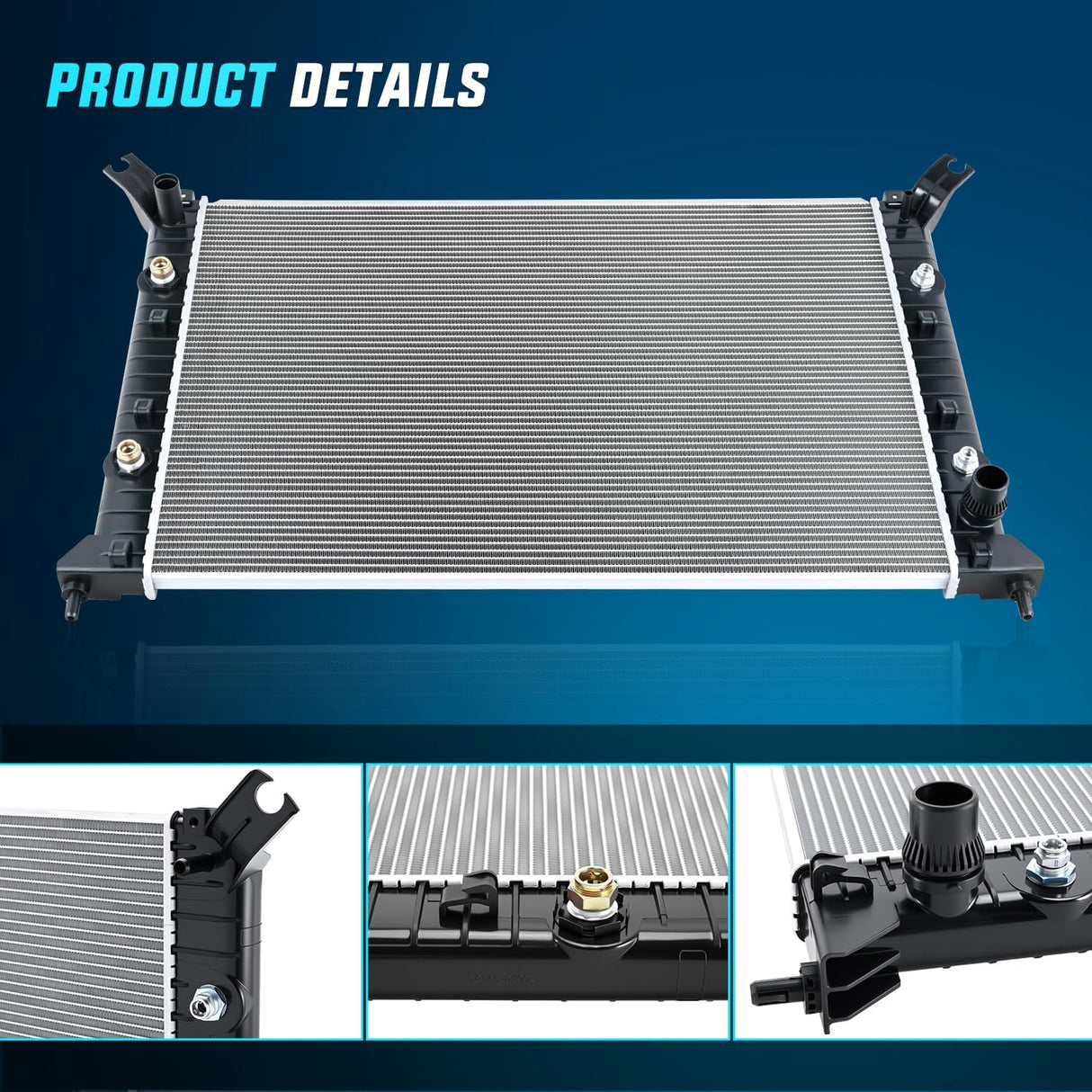 Radiator for Chevrolet Silverado 2500 HD 3500 HD, GMC Sierra 2500 HD 3500 HD 2011 2012 2013 2014 2015 2016 2017 2018 2019 Automatic Transmission