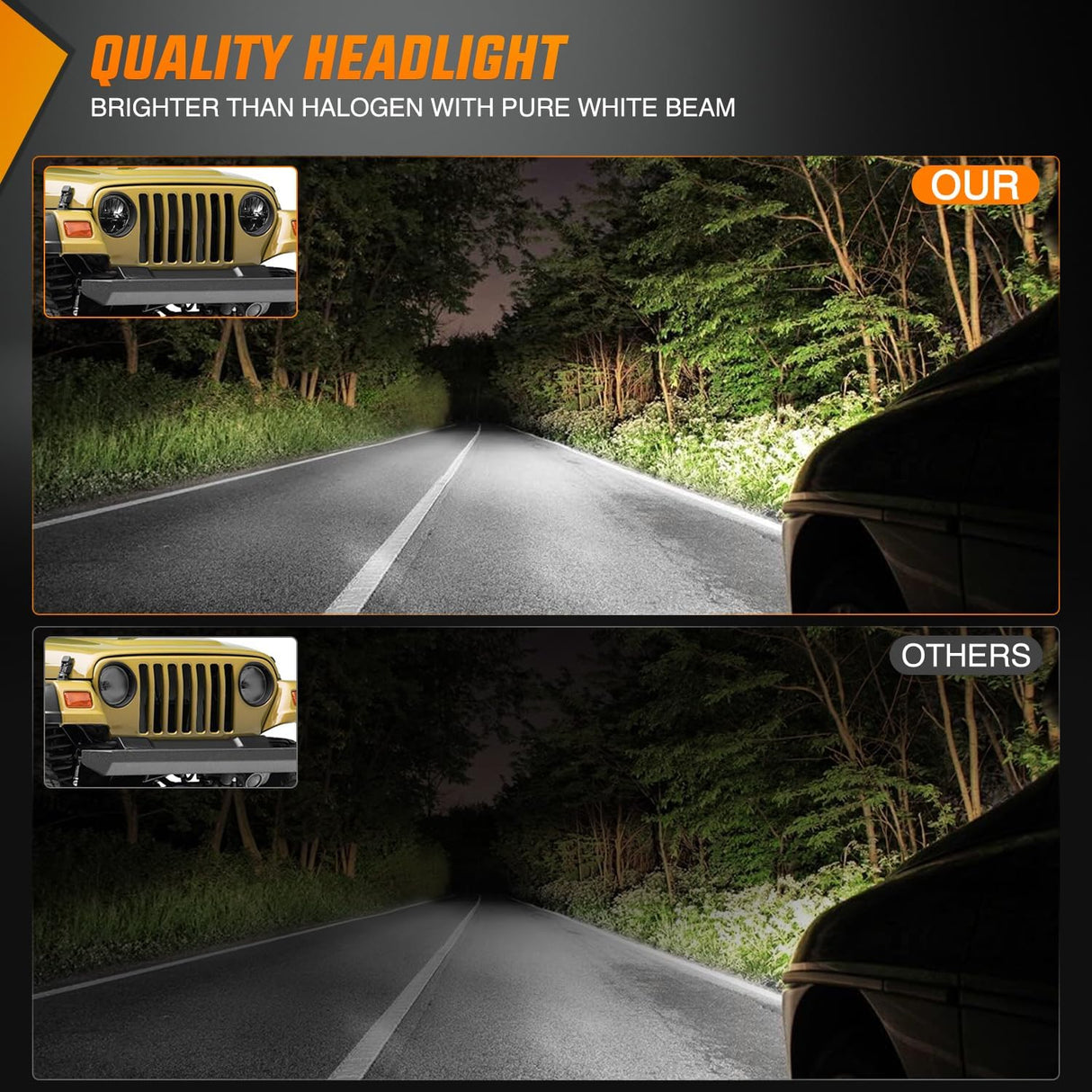 2PCS 7 Inch LED Headlights High Low Beam Round Headlamp for 2007 2008 2009 2010 2011 2012 2013 2014 2015 2016 2017 JK JKU 1997-2006 Wrangler TJ 2 Door