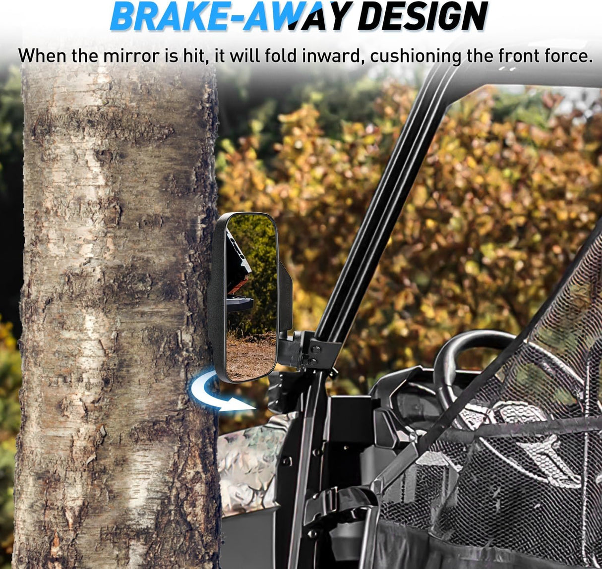 UTV Side Mirrors Fit For Profiled Tubes Nilight