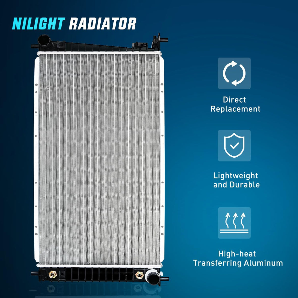 Radiator for Ford F150 1999 2000 2001 2002 2003 2004, F-250 F-350 1999-2003, Expedition Lincoln Navigator 4.2L 4.6L 5.4L 1999-2001