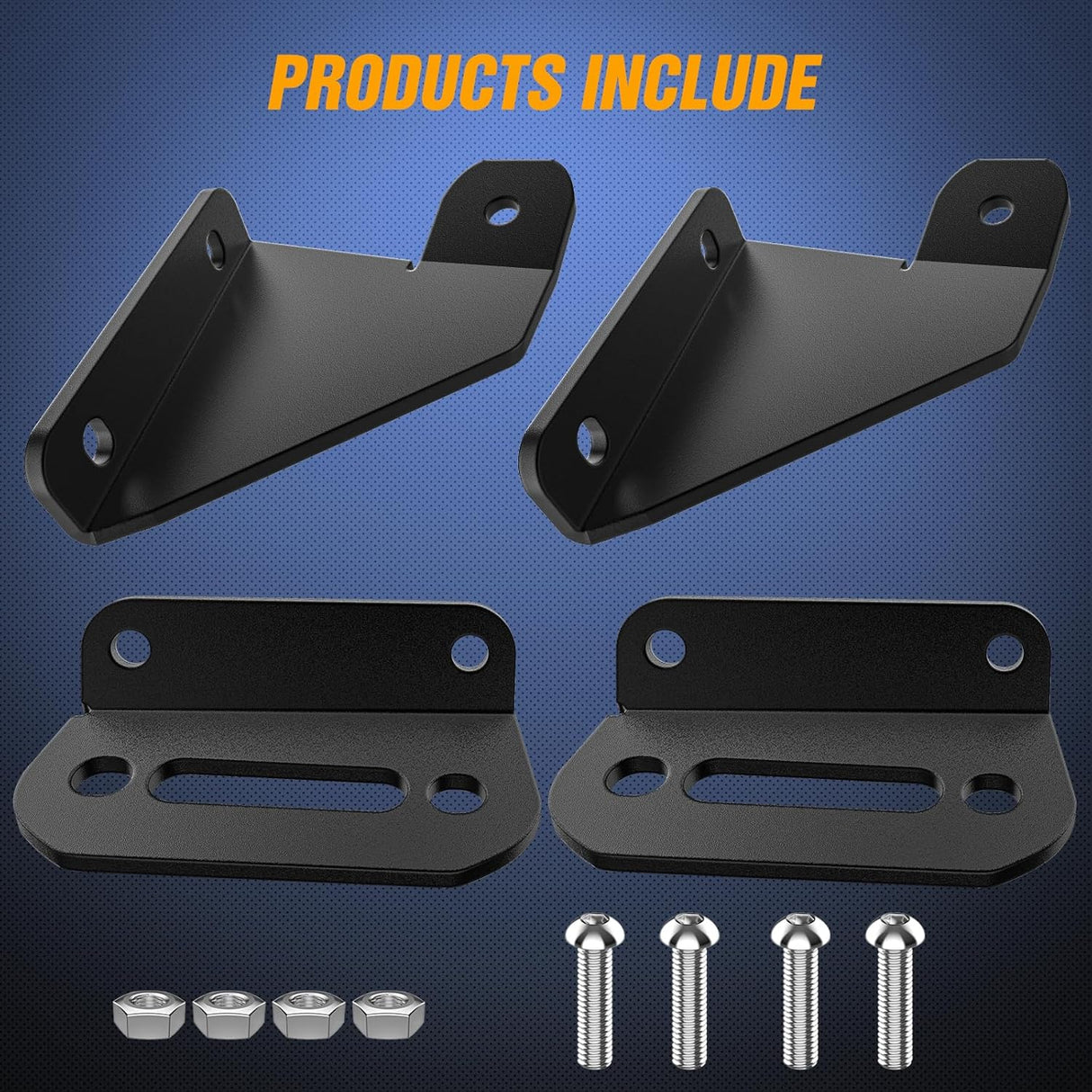 Light Bar Mounting Brackets for 40-42 Inch LED Straight Curved Lights UTV Roof Upper Windshield Compatible with Yamaha YXZ 1000 1000R Models 2016 2017 2018