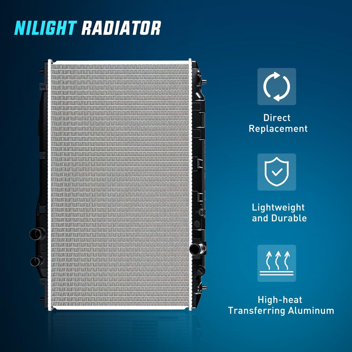 Radiator for Honda Civic 2006 2007 2008 2009 2010 2011 L4 1.8L 2.0L, Engine Coolant Radiator Assembly Replace# 19010RNBC51