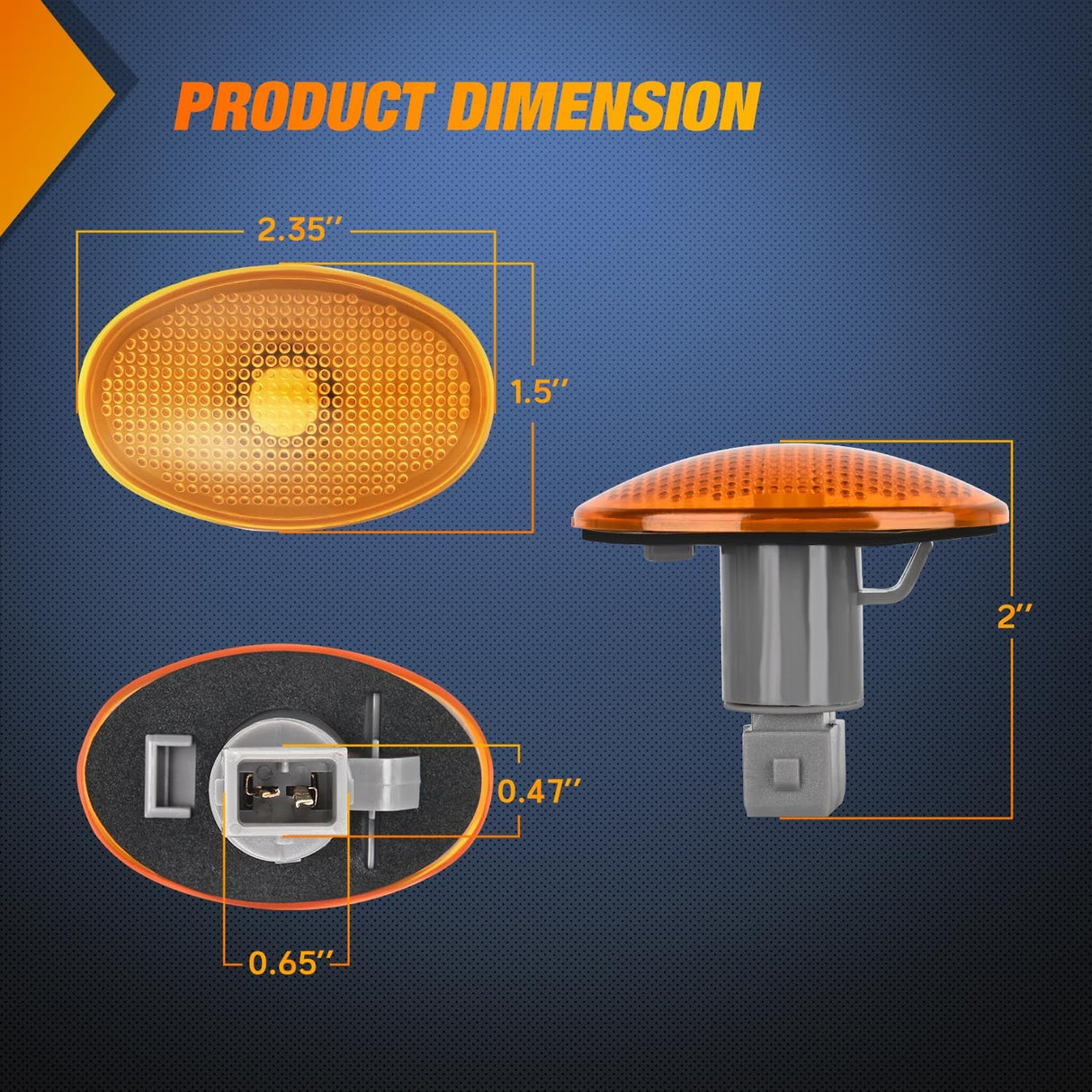 Fender Side Marker Lights 4 PCS Red Amber Front Rear Clearance Light Compatible with Ford 1999-2010 F350 F450 F550 Super Duty Dual Wheeler Trucks