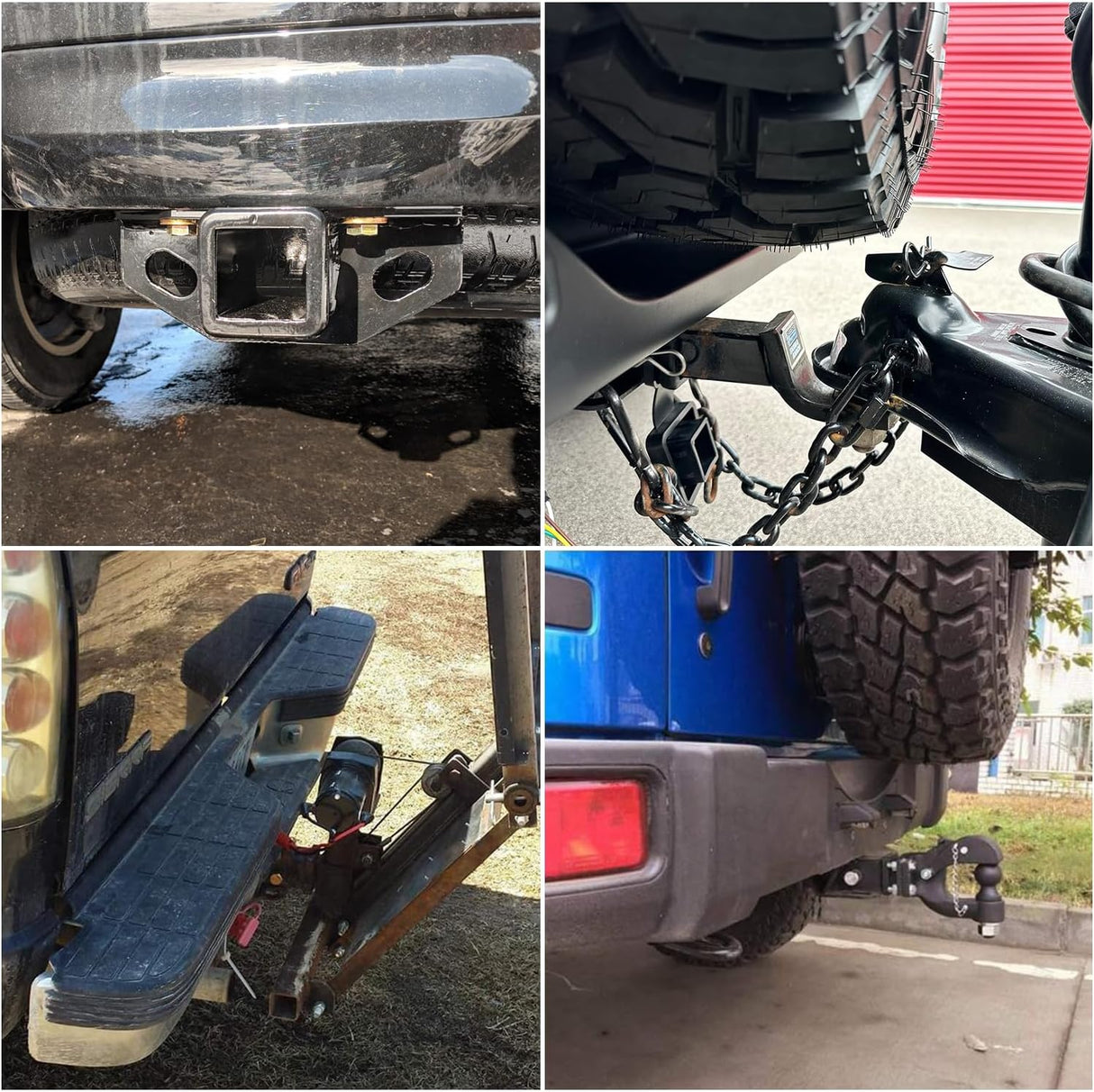 2 Inch Rear Trailer Hitch Receiver Kit for 2010 2011 2012 2013 2014 2015 2016 2017 2018 2019 2020 2021 2022 2023 2024 Lexus GX460 with Rubber Stopper and Adjustment Plate