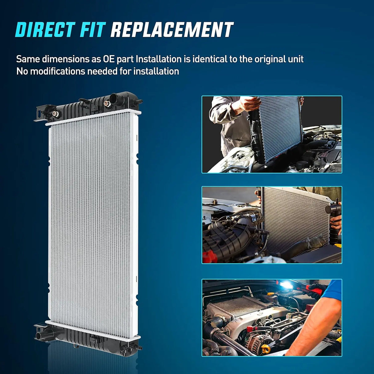 Radiator 2007-2013 Chevrolet Silverado 2002-2006 Avalanche 1500 2000-2014 Tahoe 2001-2011 Sierra 2000-2014 Suburban Radiator Without Engine Oil Cooler