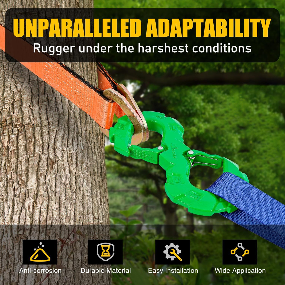 Quick Release S-Tow Shackle Hook – Heavy Duty Off-Road Recovery Hook, Fits Winch Rope & Recovery Strap, 11,000 LBS Working Load, for Jeep, SUV, ATV, Trailers, Forged Steel, Green