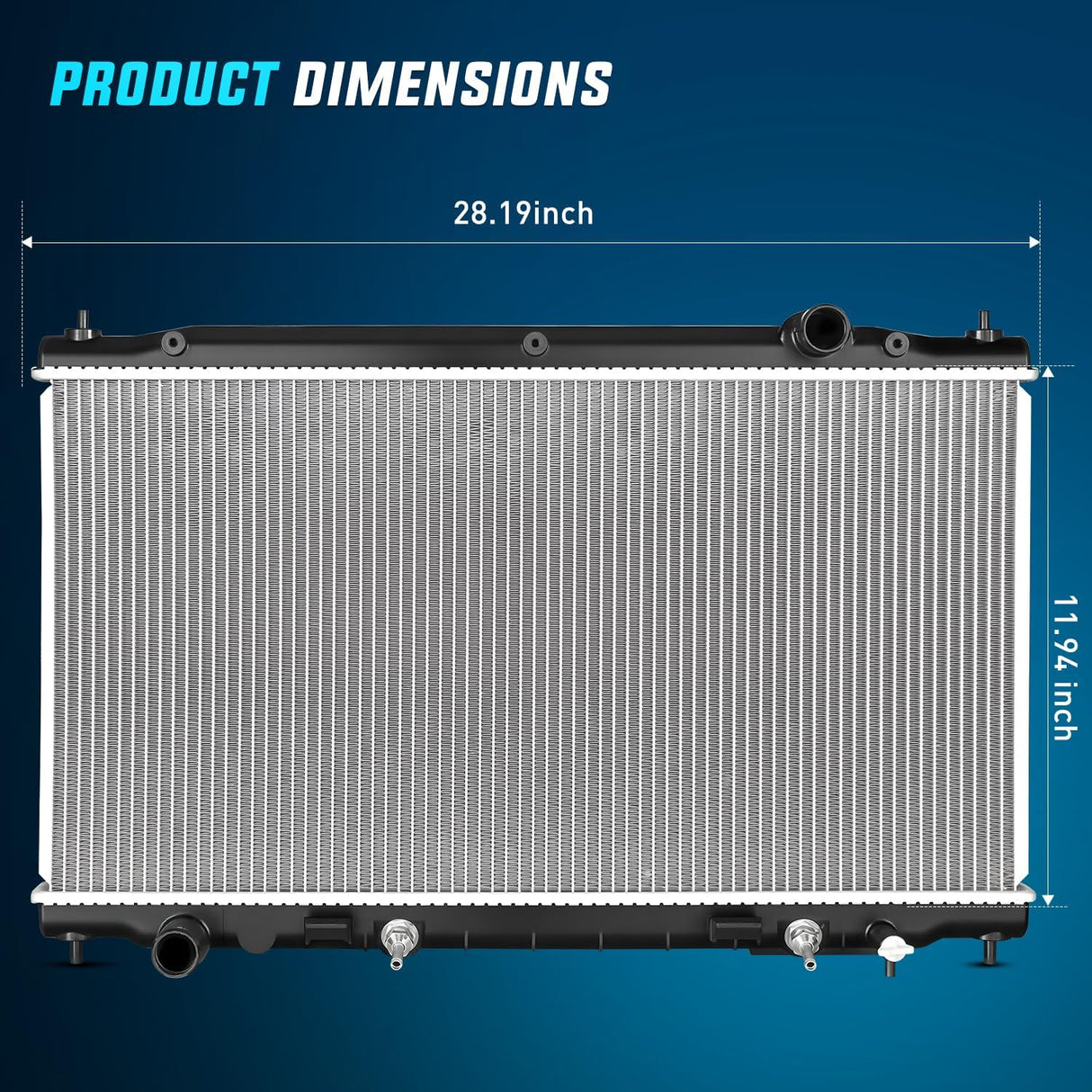 Radiator for Infiniti Q50 V6 3.5L 3.7L 2014 2015 2016 2017 2018, Engine Coolant Radiator Assembly with Transmission Oil Cooler replace# 214104GA5A, 214604GB5A