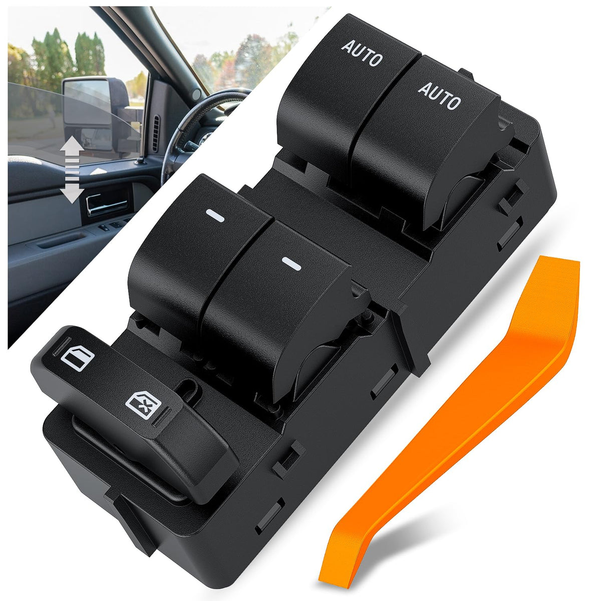 Driver Power Master Window Switch for 2011-2014 Ford F-150 | for 2011 2012 2013 2014 Ford F-150 Window Switch Panel Replacement BL3Z-14529-BA DWS1584