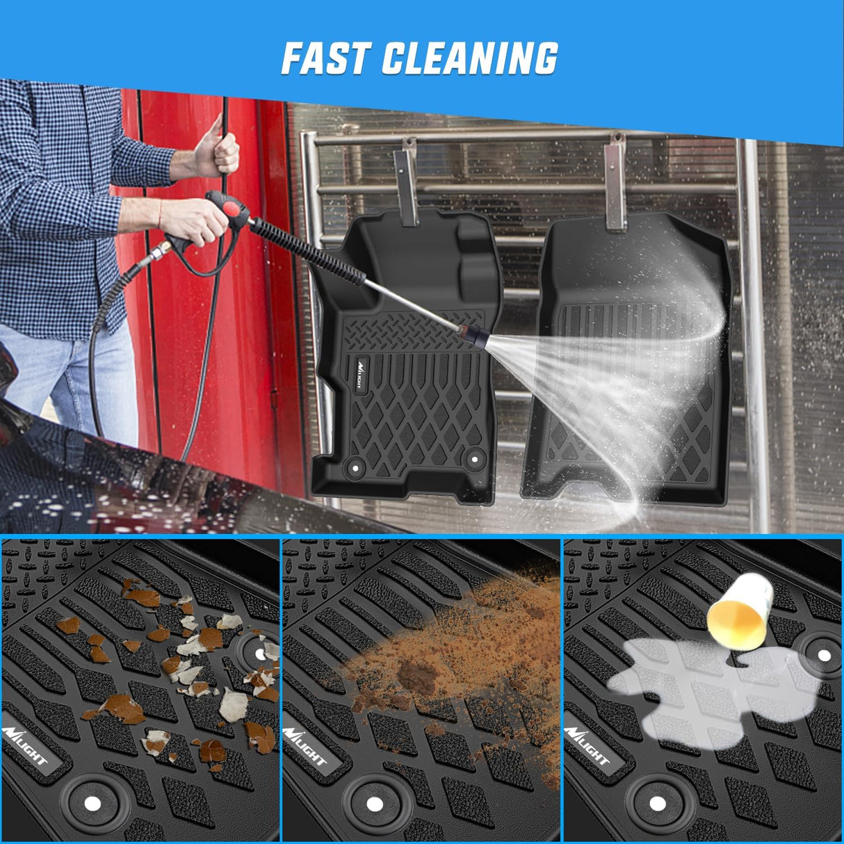 TPE Floor Mats for Honda Accord 2008 2009 2010 2011 2012 All Weather Custom Fit Heavy Duty Floor Liners