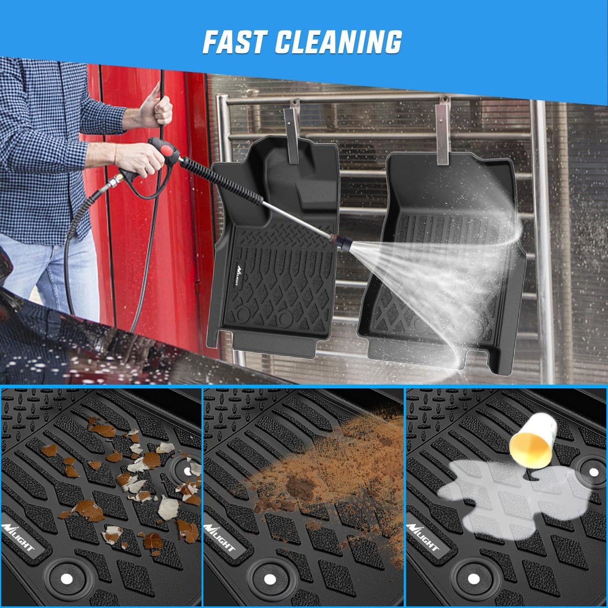 TPE Floor Mats for Nissan Armada 8 Seats/Infiniti QX80 2025 2026 All Weather Custom Fit Heavy Duty Floor Liners